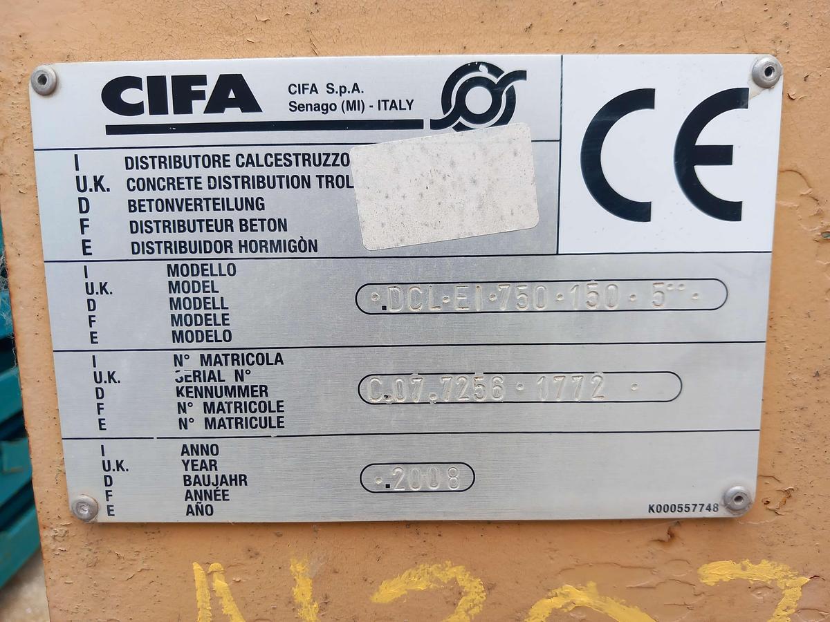 Used Distrubuidora de betão CIFA DCL-EI-750-150-5
