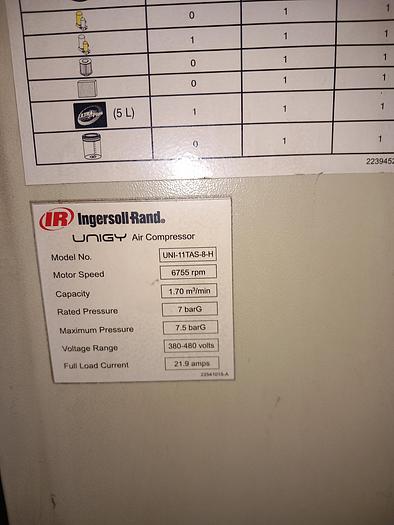 Used 2005 Ingersoll Rand UNI-11TAS-8-H