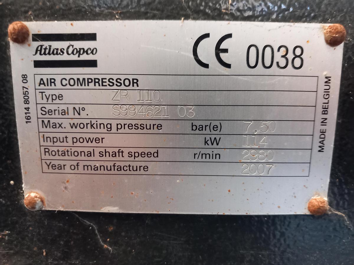Used Compressor Atlas Copco ZR 110