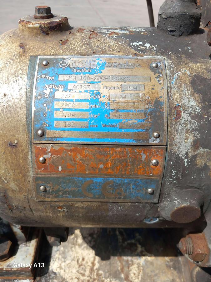 Used Motor com bomba Klaus Union SLMN-100-200-160 SZG