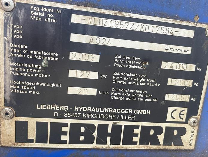 Usado Liebherr A924