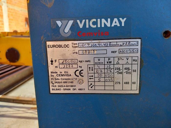 Usado PONTE ROLANTE VICINAY 15 Tn 9mt