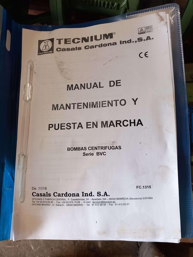 Used Pump Tecnium BVCKK 5.12 V