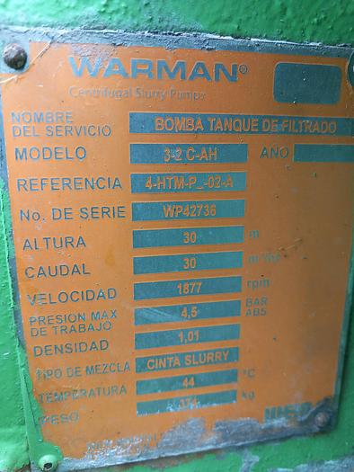 Used Motor & pump Warman 3-2C-AH