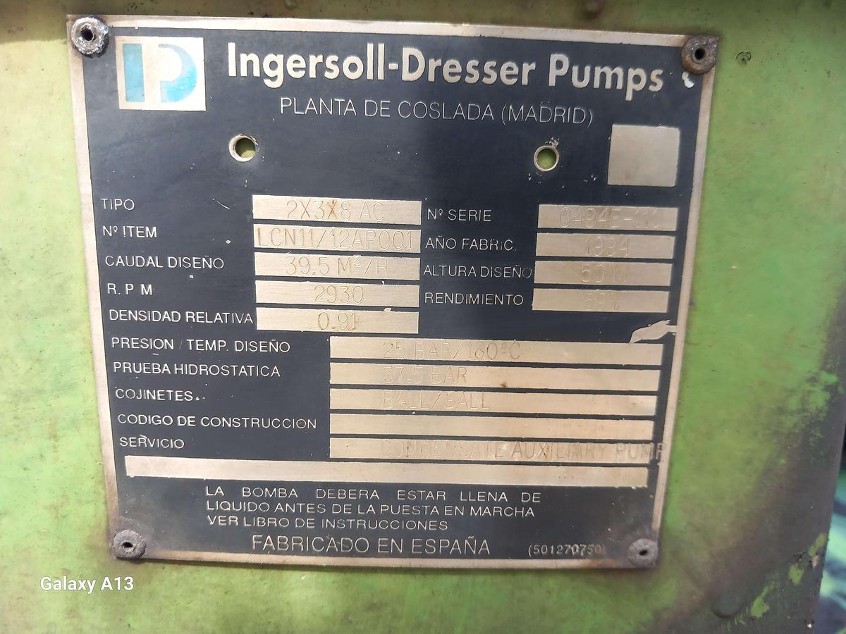 Used 1994 Motor com bomba Ingersoll-dresser pumps 14 CV
