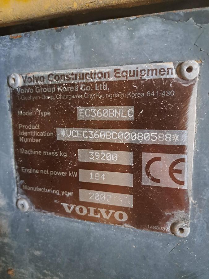 Used Giratória de rastos VOLVO EC360 BNLC