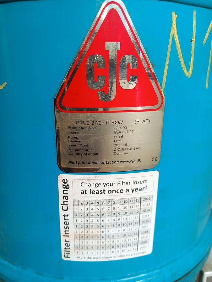 Used 2012 Filtro separador C.C.Jensen PTU2 27/27 P-E2W