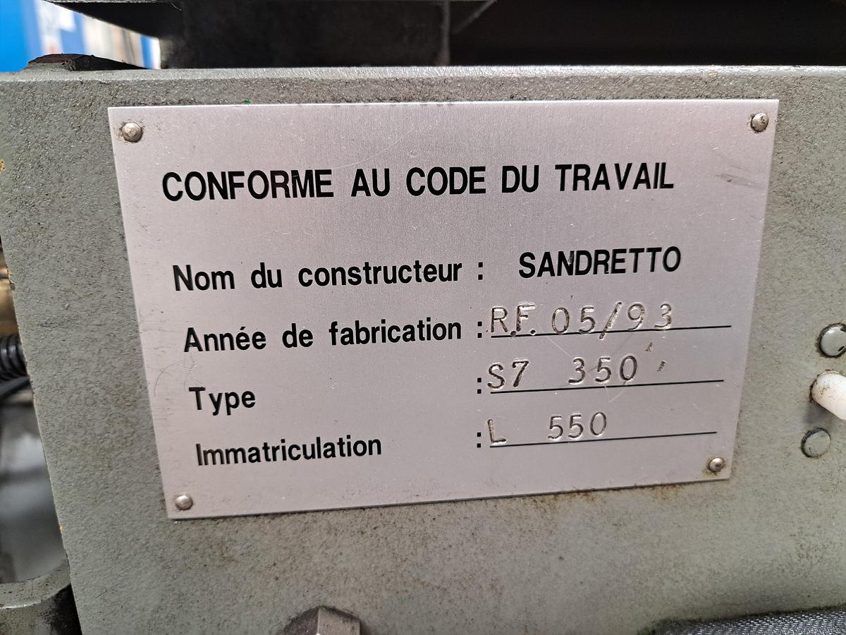 Used 1993 SANDRETTO EUROMAP 1960-350 sERIE hp 350 S7 350