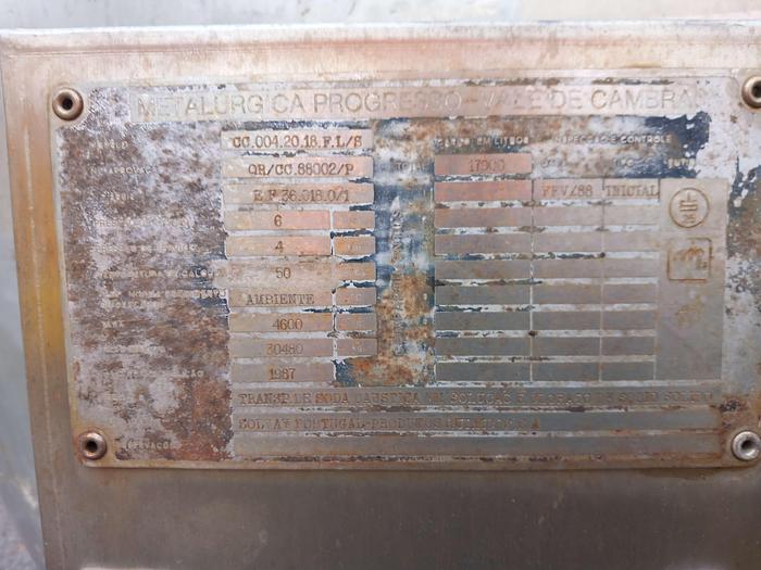 Used Depósitos inox Metalurgica Progresso