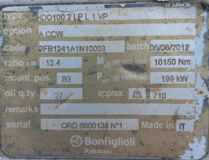 Used Caixa redutora de 199kw