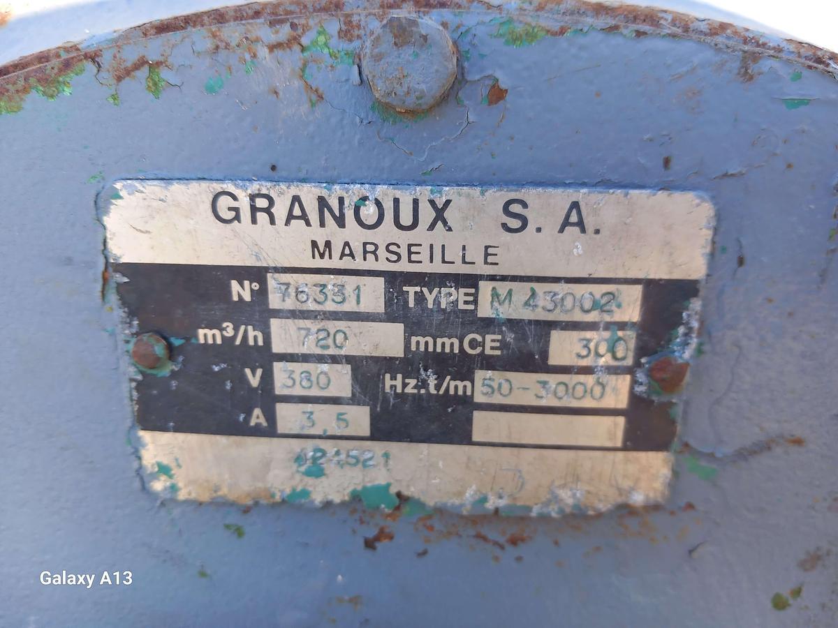 Used Ventilador Granoux M 43002 de 1,5 kw.