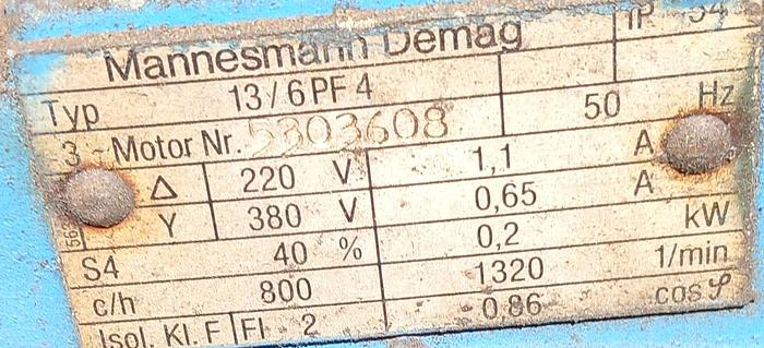 Used Guincho DEMAG de 2 ton