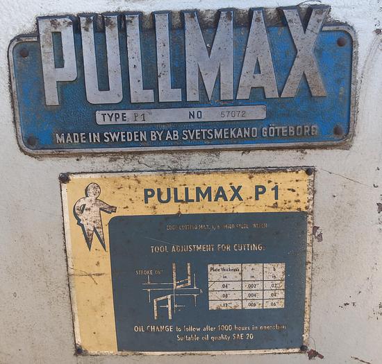 Used Cortador de chapa PULLMAX P1