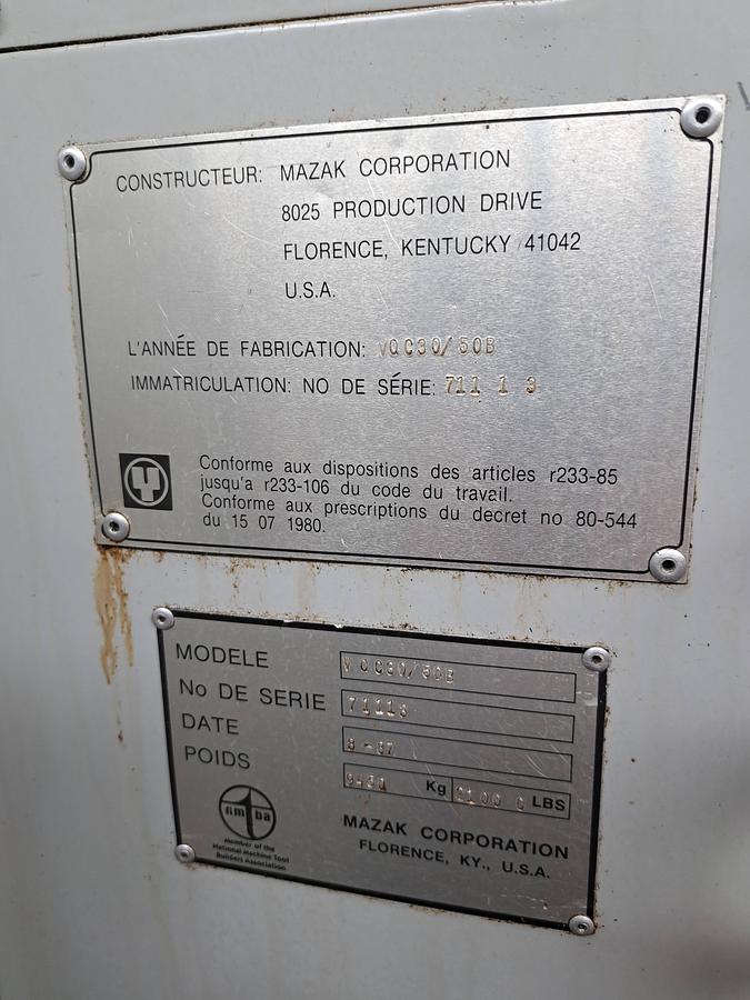 Used Centro de maquinação MAZAK VOC30/50B