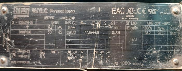 Used Ventilador Bolorocchi de 45kw