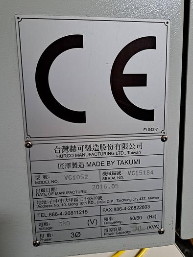 Used Centro de maquinação TAKUMI VC1052