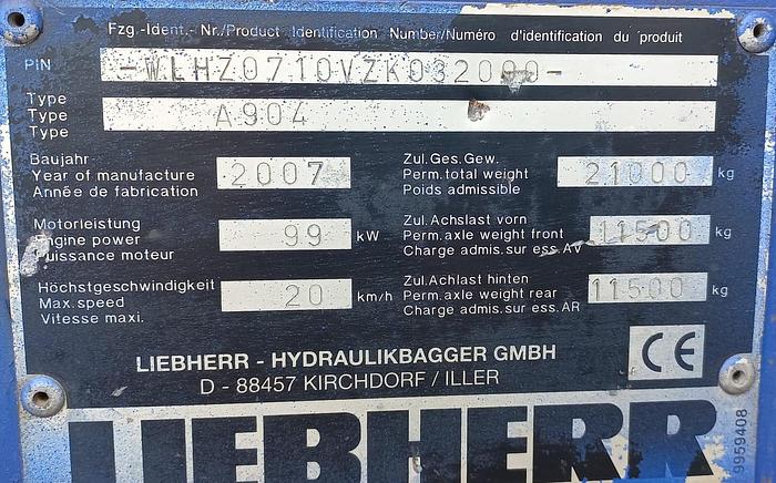 Usado Liebherr A904