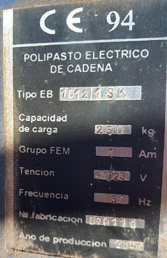 Used Guincho elétrico de bandeira de 250kg