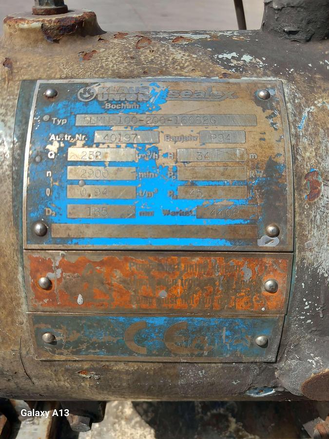 Used Motor com bomba Klaus Union SLMN-100-200-160 SZG