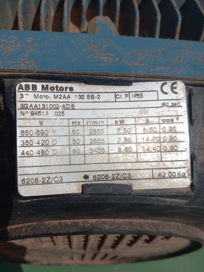 Used Ventilador Metalcertina de 7,5 Kw
