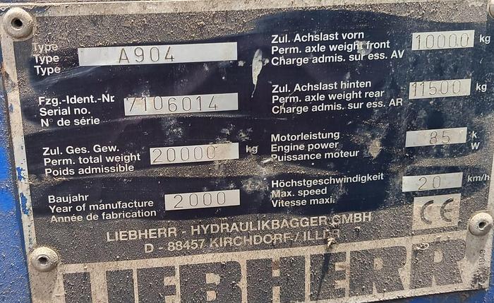 Usado Liebherr A904