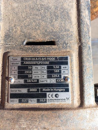 Used Motor com bomba Grundfos CR10-16A-FJ-A-E-HQQE