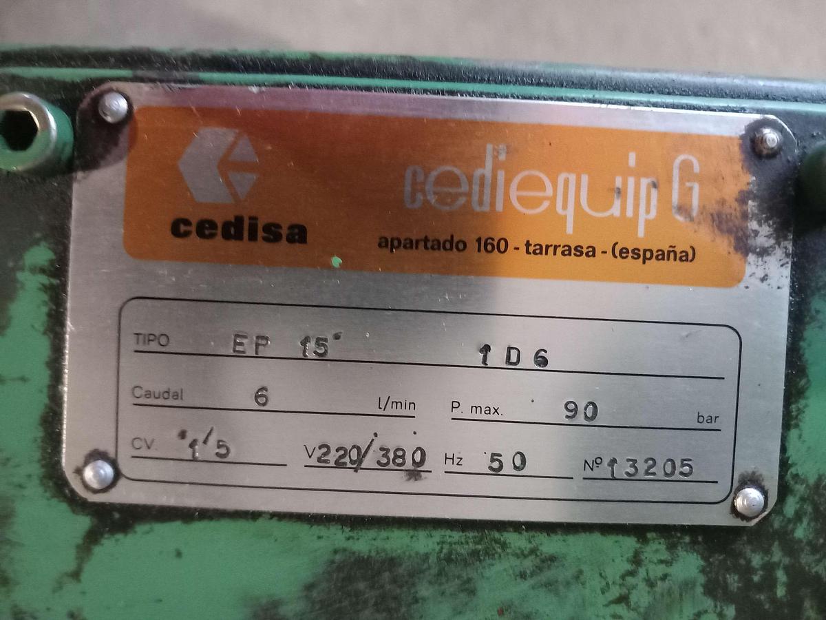 Used Centralina Hidráulica CEDISA EP 15 1 D 6