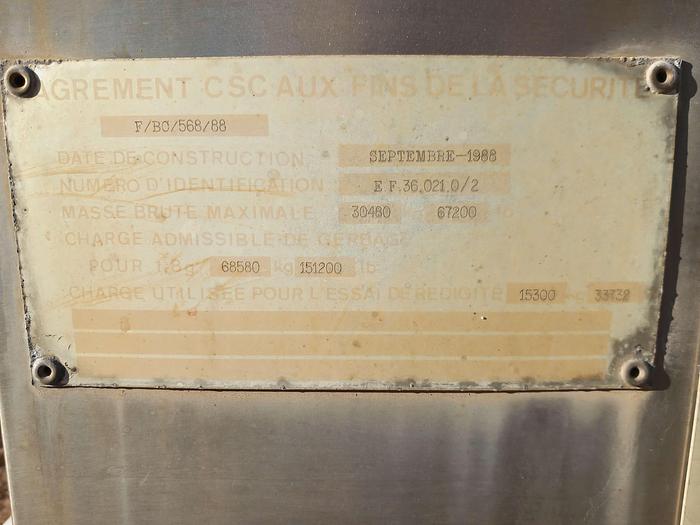 Used Depósitos inox Metalurgica Progresso