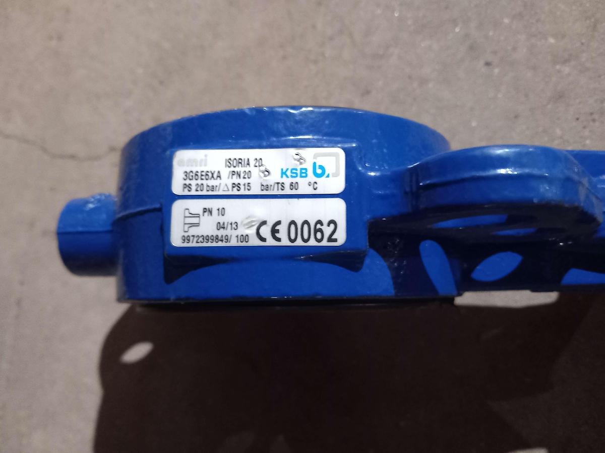 Used Valvula borboleta manual Amir.Ksb DN-65