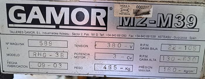 Used Roscadora GAMOR M2-M39