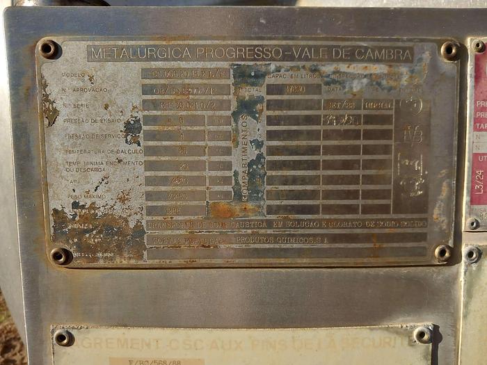 Used Depósitos inox Metalurgica Progresso