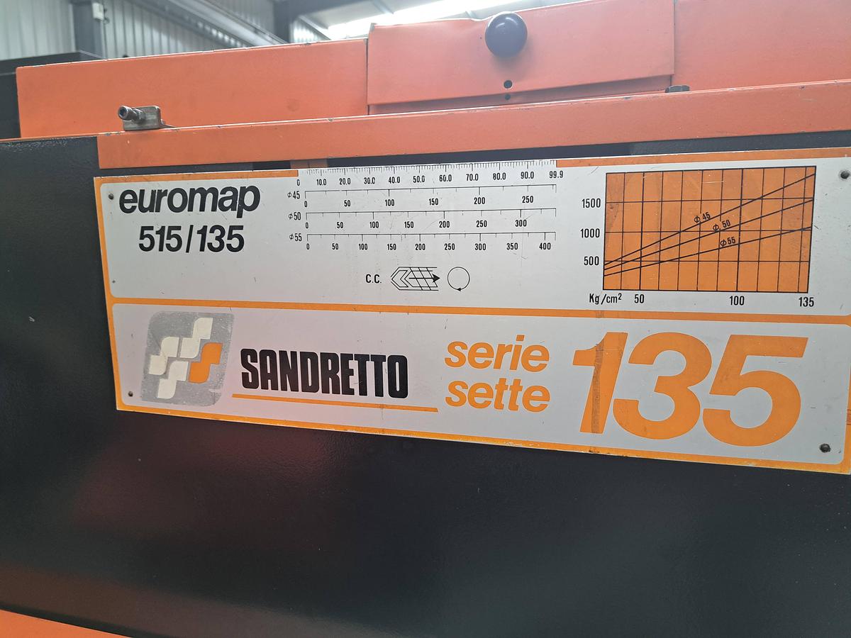 Used 1985 SANDRETTO EUROMAP 515-135 Serie 135