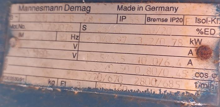 Used Guincho DEMAG de 4 ton