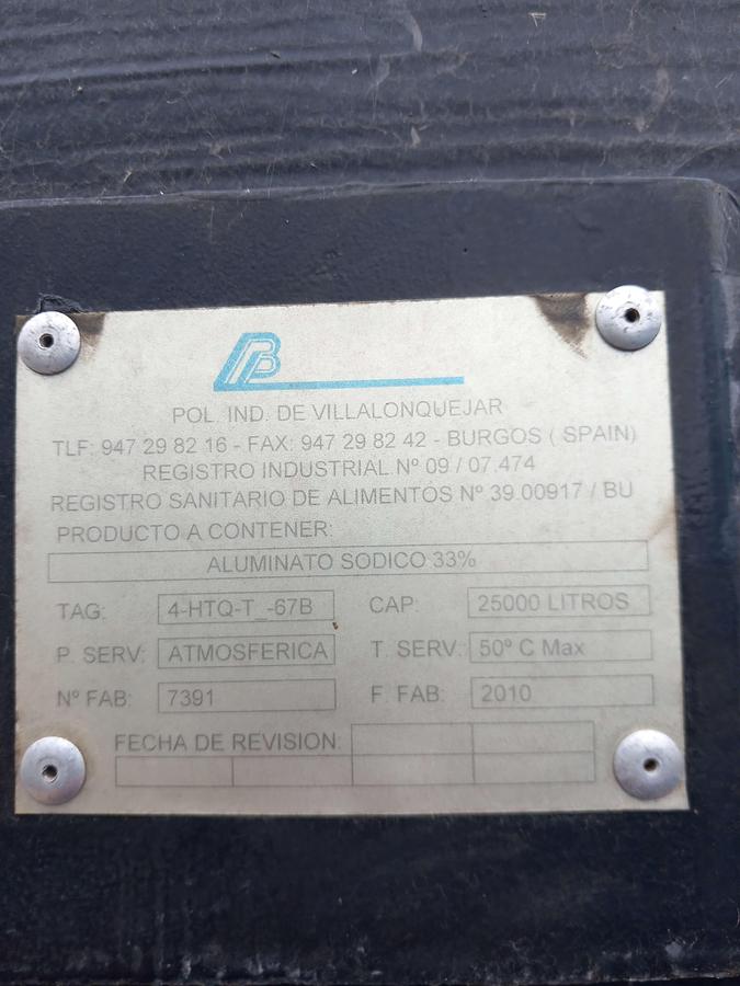 Used Reservatório de fibra de 25000 litros