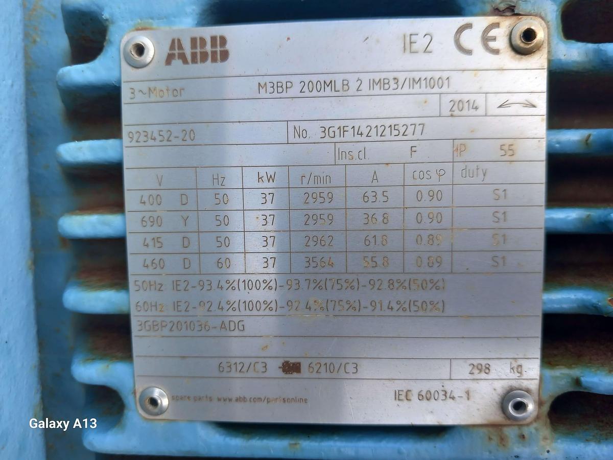 Used 2007 Motor com bomba KSB CPKN- C1 080-200