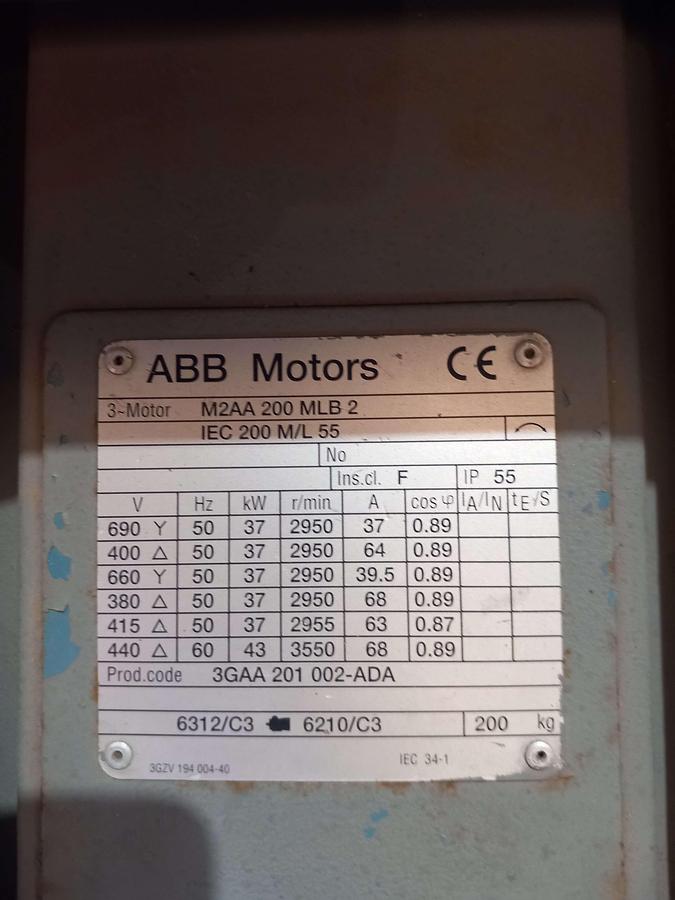 Used ABB Motors M2AA 200MLB 2