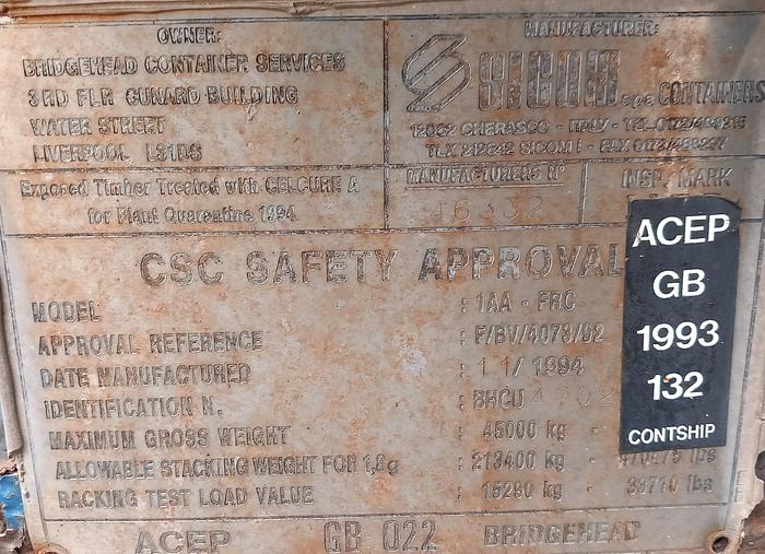 Usado Contentor flat rack de 40 pés