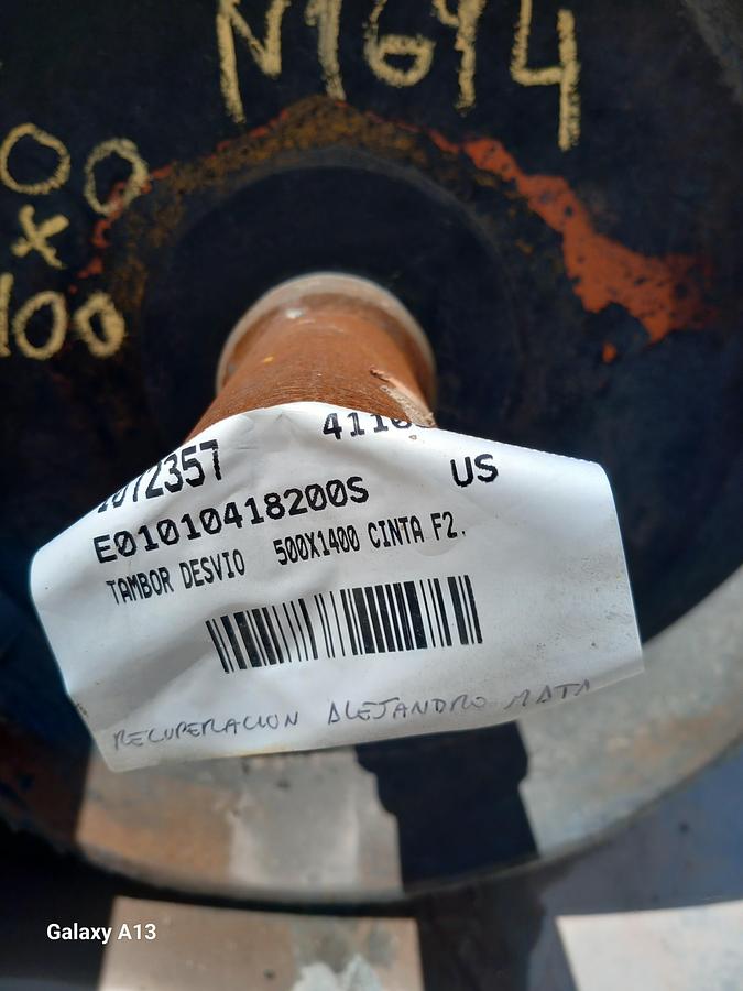 Used Tambor de acionamento com banda de rodagem ranhurada 500 x 1400