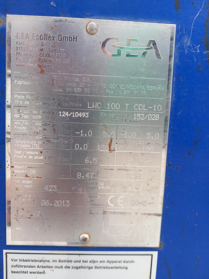 Used Permutador GEA Ecoflex GmbH