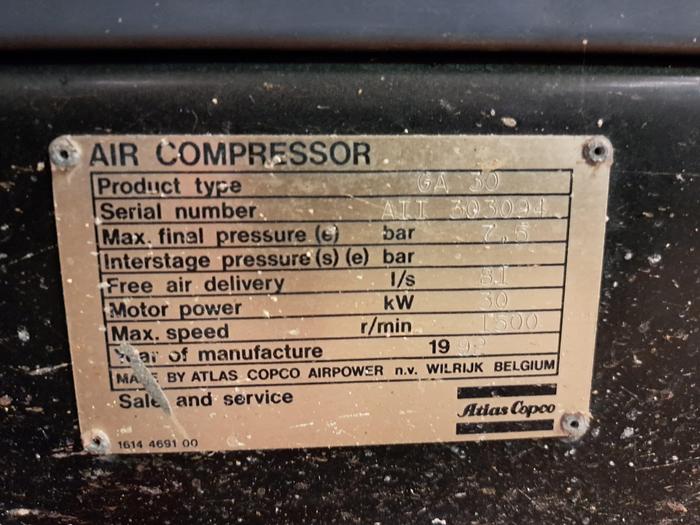 Usado Compressor Atlas Copco GA 30