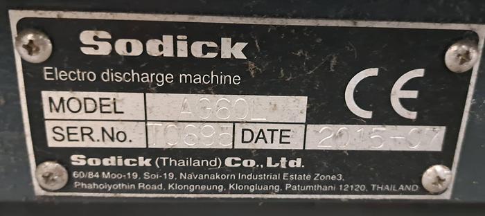 Usado Eletroerosão SODICK AG 60L