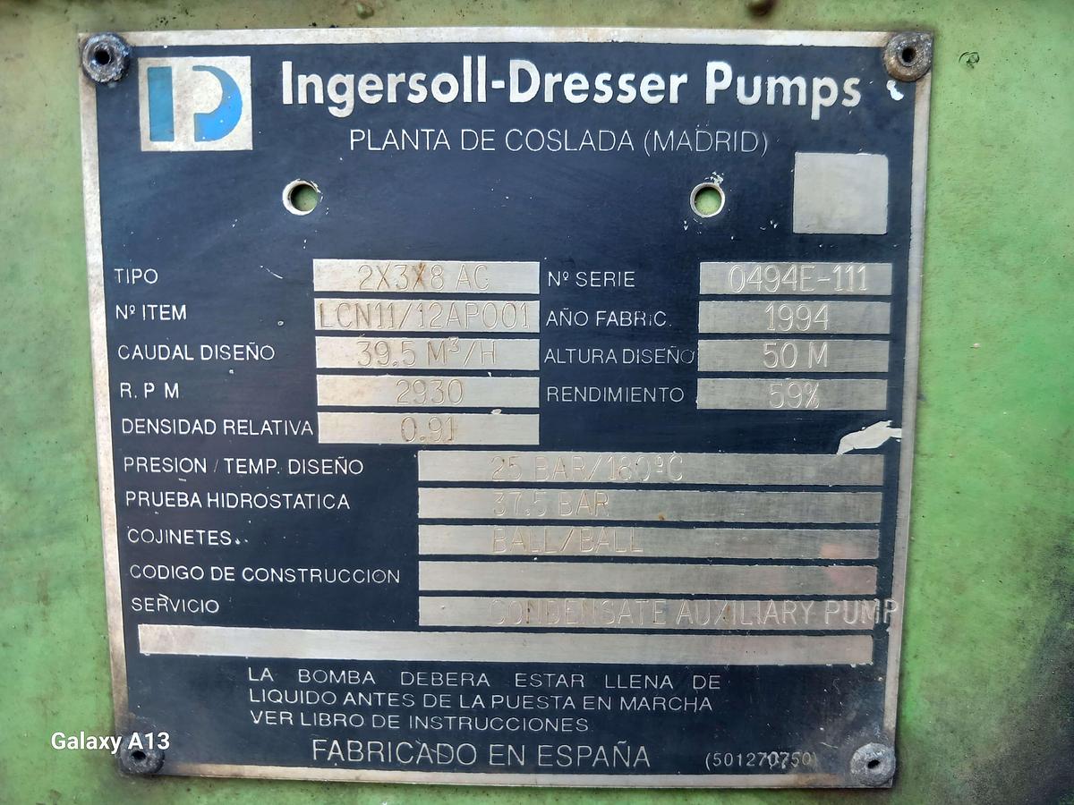 Used 1994 Motor com bomba Ingersoll-dresser pumps 14 CV