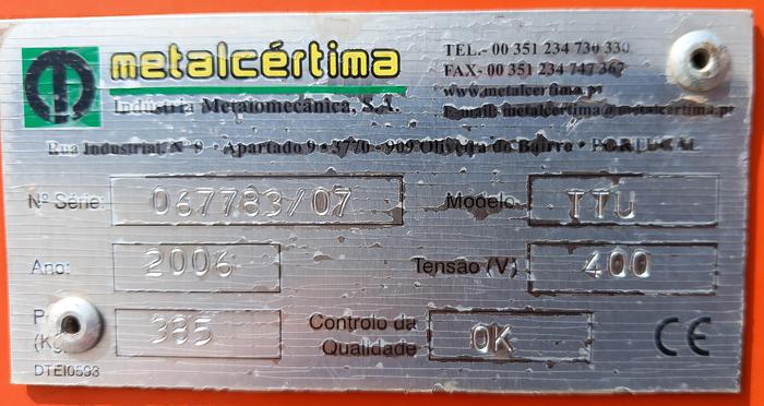 Used Tapete transportador de 7 mt