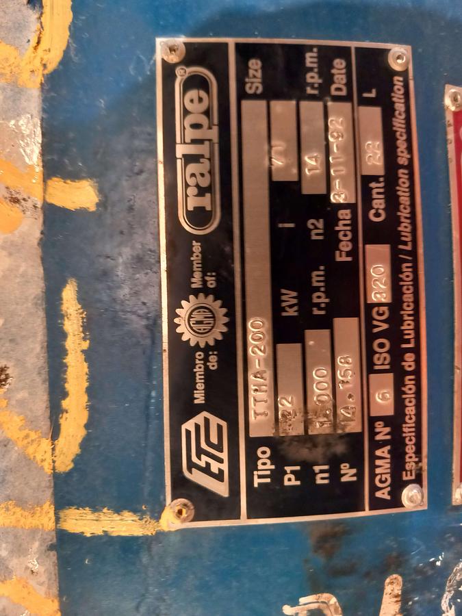 Used Redutora Ralpe TTHA-200