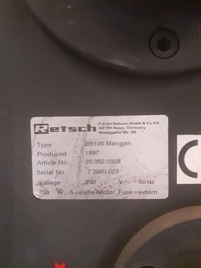 Used Ensacadora pesadora Retsch PK1000