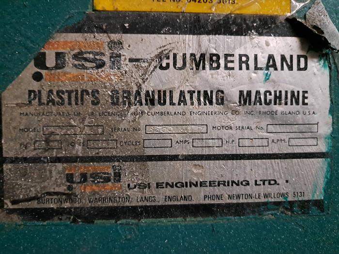 Usado Moinho granulador de plástico USI - CUMBERLAND