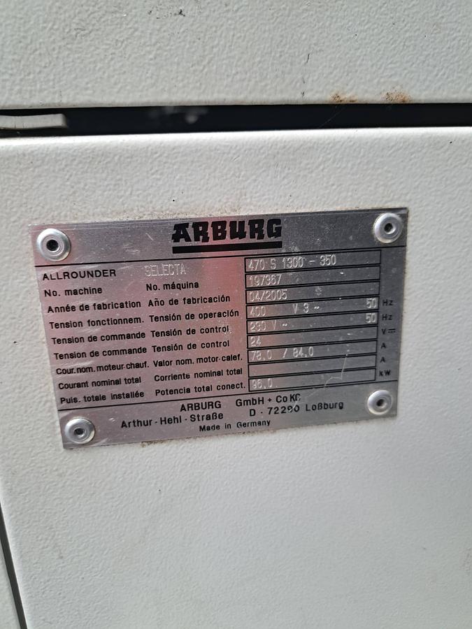 Used Máquina de injeção ARBURG 470S 1300-350