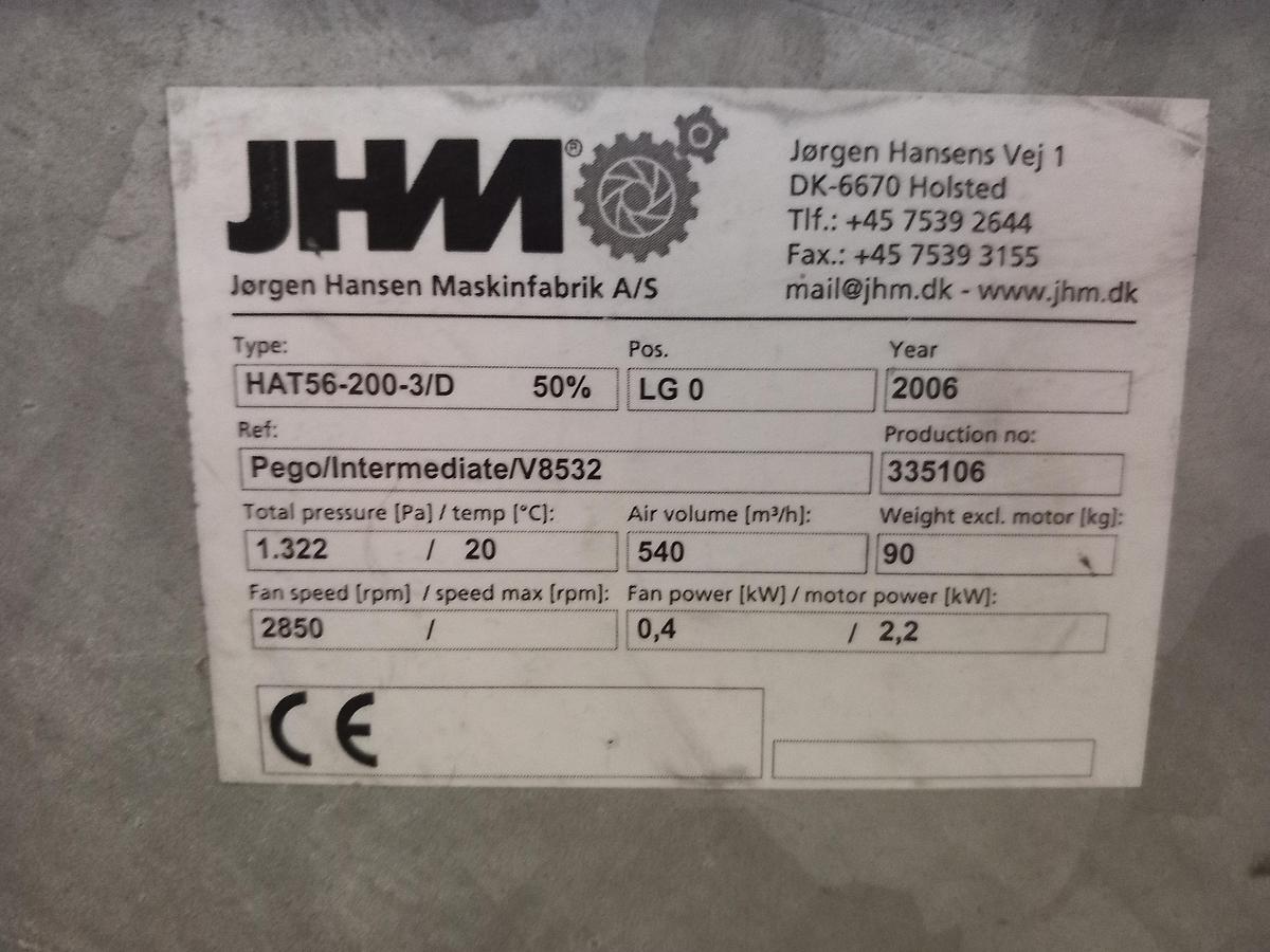 Used Ventilador 2,2 Kw JHVM HAT56/200-3/D