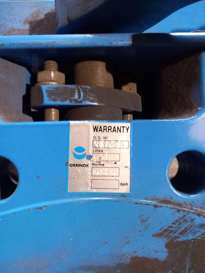 Used Válvula borbole pneumática Orbinox DN-300