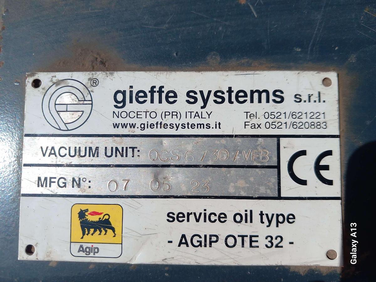 Used Bomba de vácuo Gieffe Systens OCS 6/30/VFB